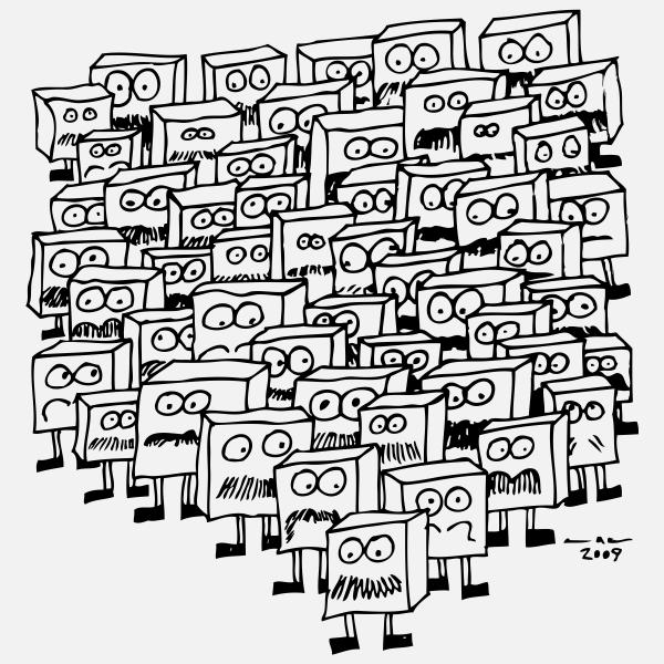 600x600 Mustache Boxes Drawing