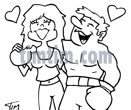 510x430 Free Drawing Of A Boxing Date Bw From The Category Dating Love