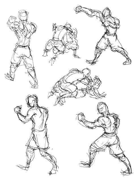 Boxing Drawing at GetDrawings | Free download