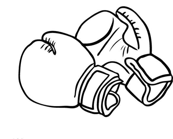 584x470 Printable Boxing Gloves Coloring Pages