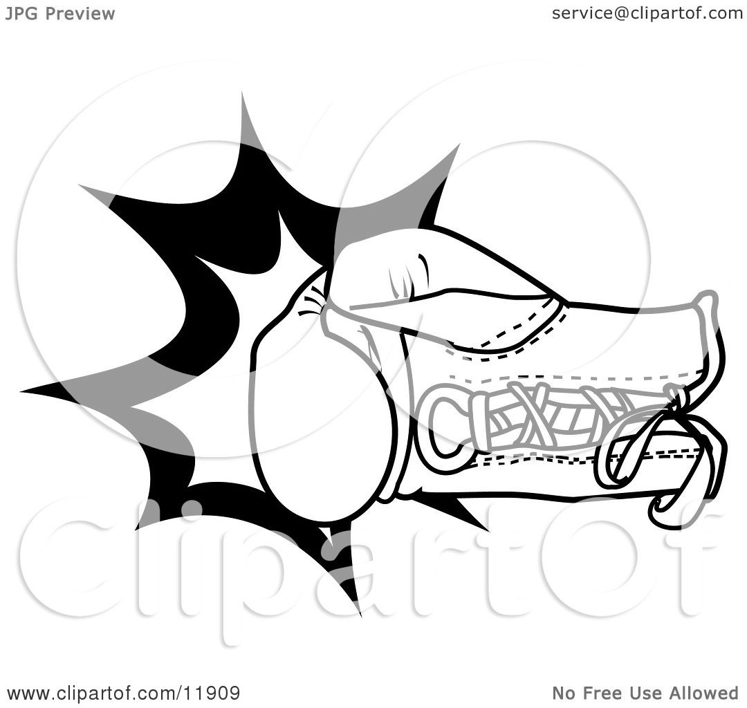 1080x1024 Boxing Glove Throwing A Punch Clipart Illustration By