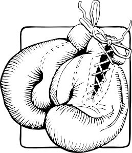 258x298 Boxing Gloves Outline Clip Art