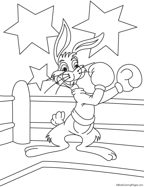 612x792 Rabbit Boxing Ring Coloring Page Download Free Rabbit