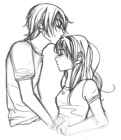 Boy And Girl In Love Drawing at GetDrawings | Free download