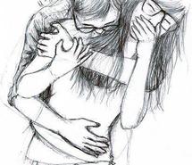 215x185 Girl And Boy Hugging Drawing