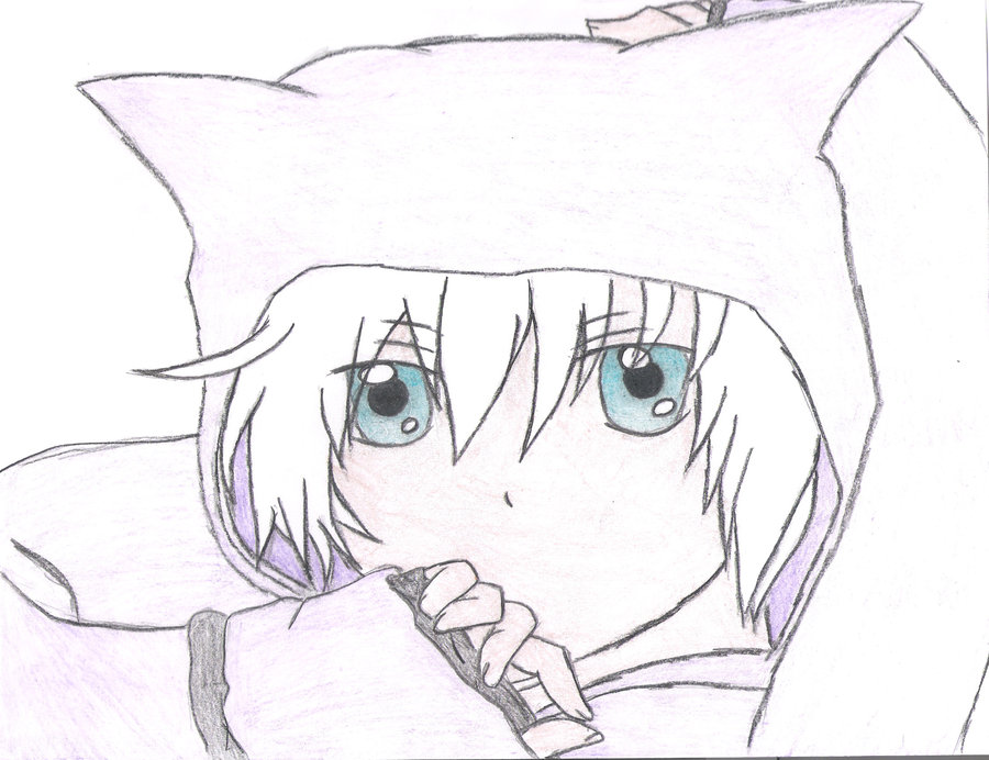 900x692 Anime Boy With Neko Hoodie By Sleeplessdaydreamer