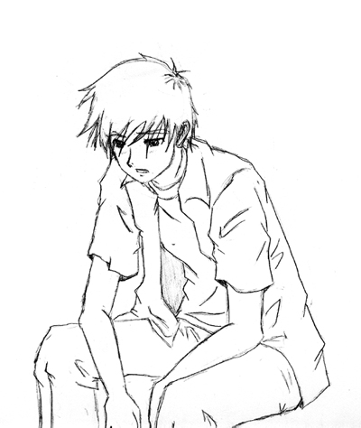 400x474 Photos Sketch Boys Sad Wallpaper,