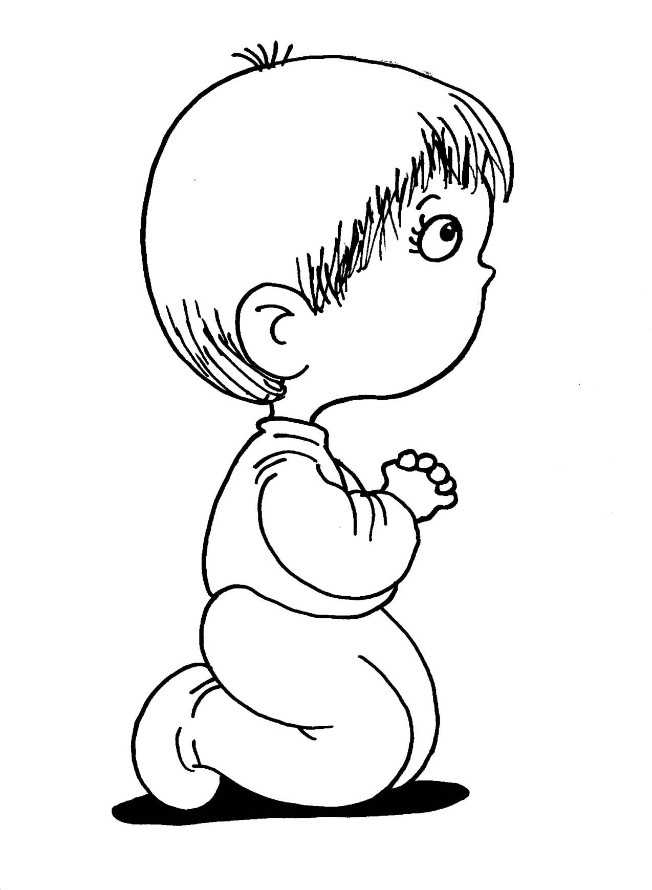 1274x1739 And White Praying Boy Clipart