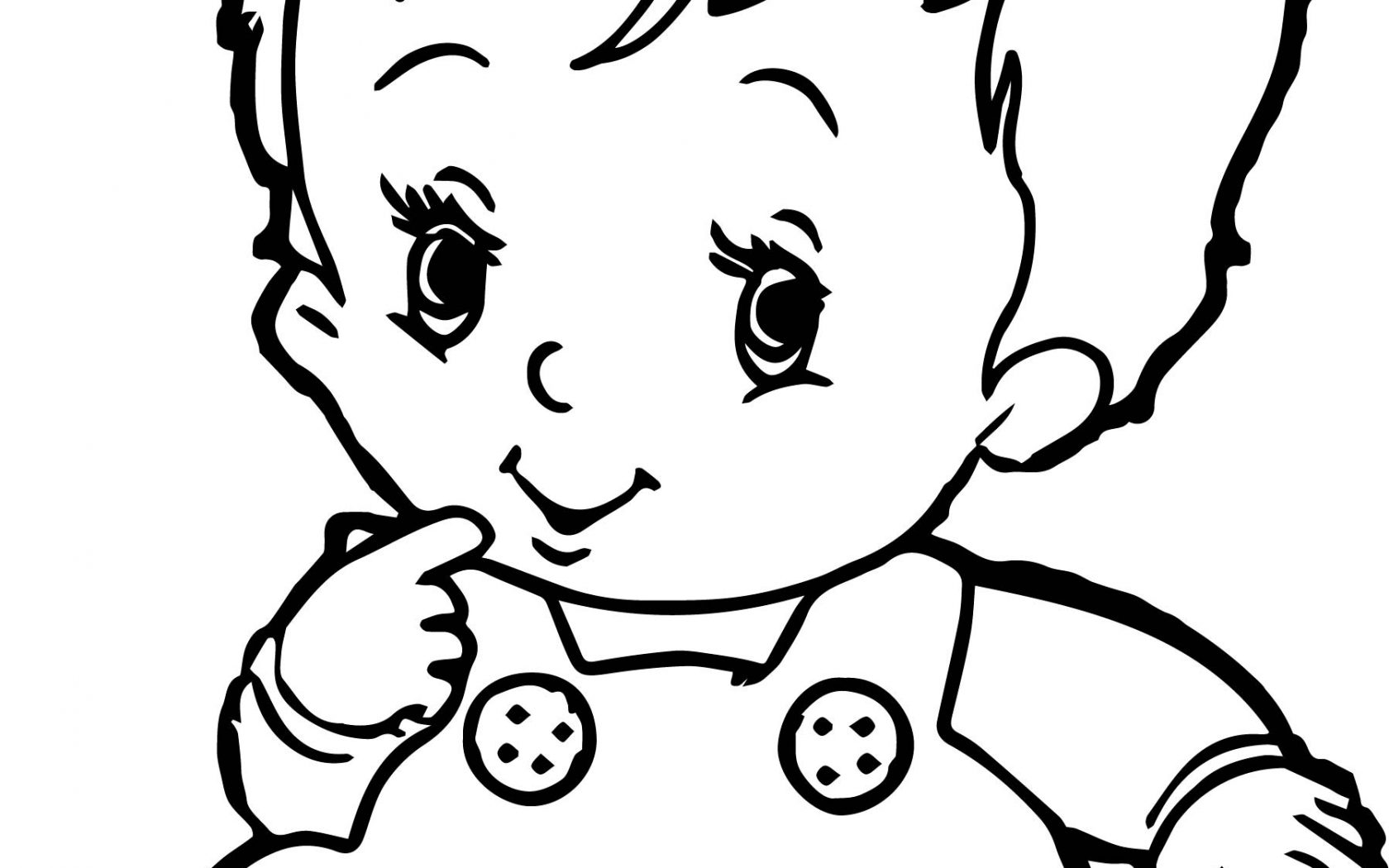 1680x1050 Realistic Baby Coloring Pages With Line Free Printable Kids