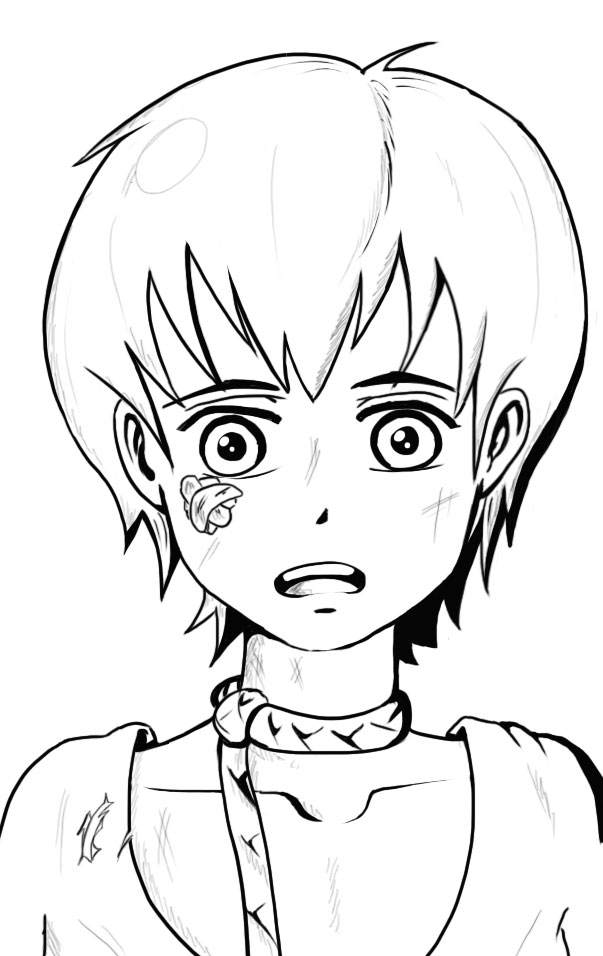 603x956 Anime Boy Face By Foxiquie