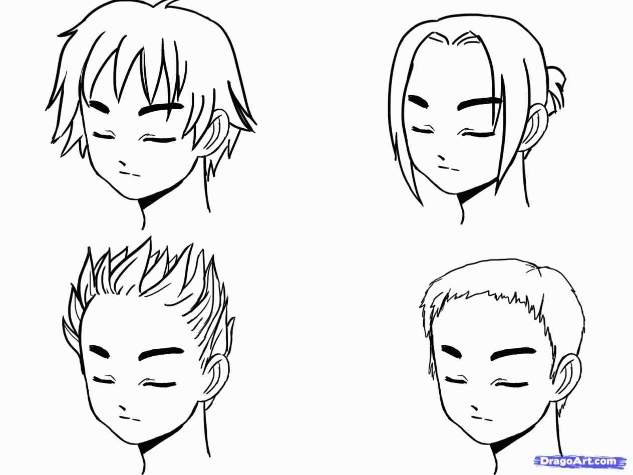 1264x948 American Hair Hairstyle Stock Vectors Drawn Boy Spiky Pencil