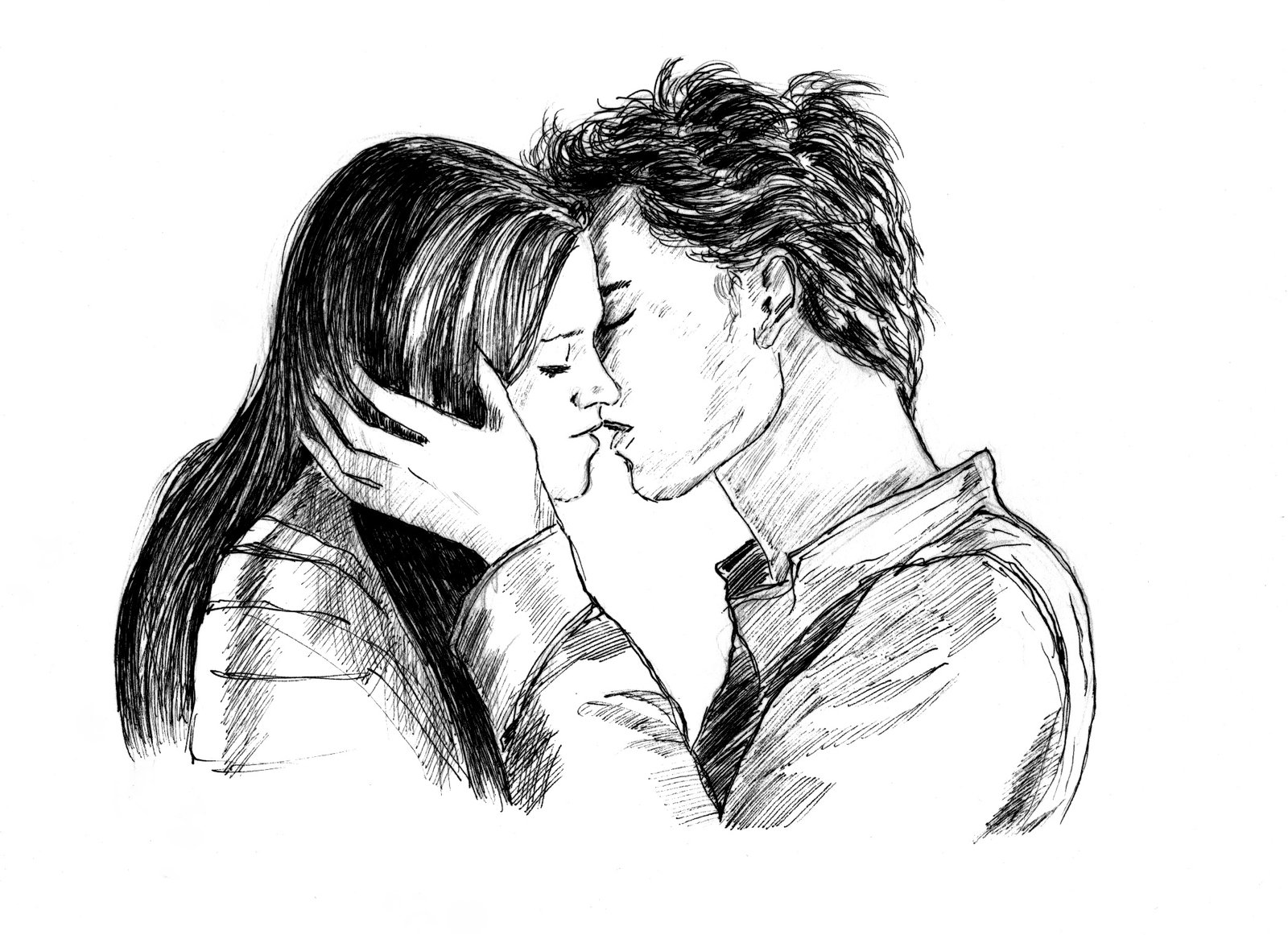1600x1161 Drawn Kissing Sketch Tumblr
