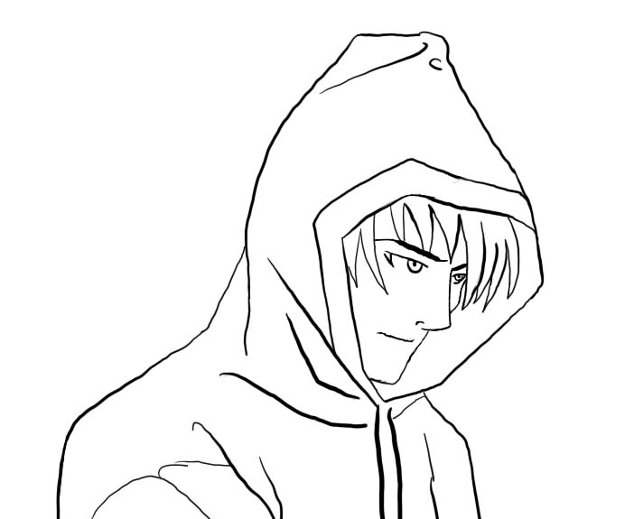 702x575 Manga Boy Free Outline By Blacklightning95