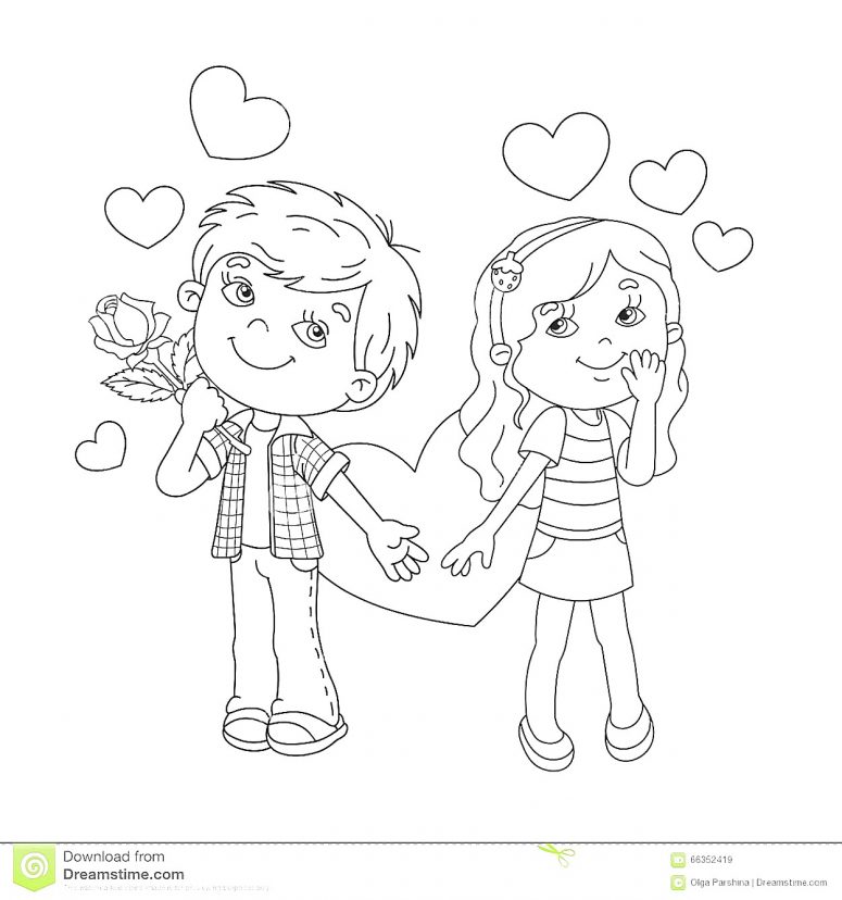 775x828 Outline Of A Boy And Girl Coloring Pages