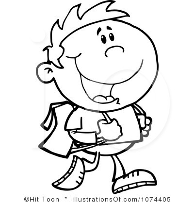 400x420 Boy Clipart Outline