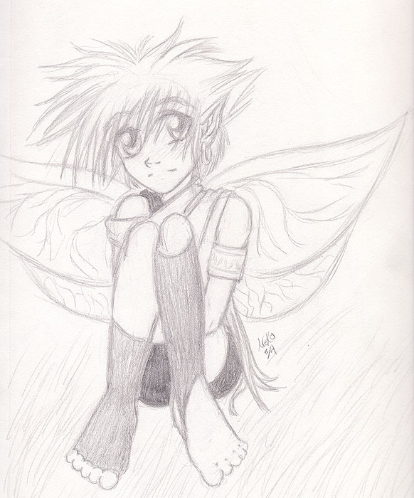582x700 Fairy Boy Pencil Sketch By Genkishuichi