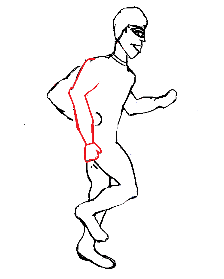 745x925 Create A Boy Running From Circles And Curved Lines Digital
