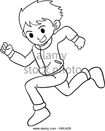 432x540 Boy Running Stock Vector Images
