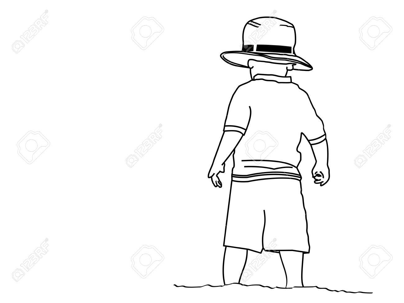 Boy Standing Drawing At Getdrawings Free Download