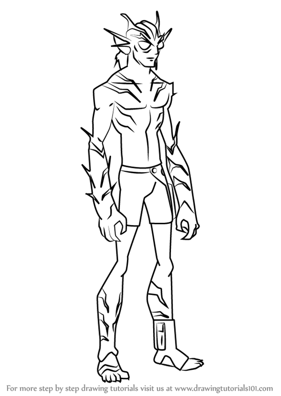 567x800 Learn How To Draw Lagoon Boy From Young Justice (Young Justice