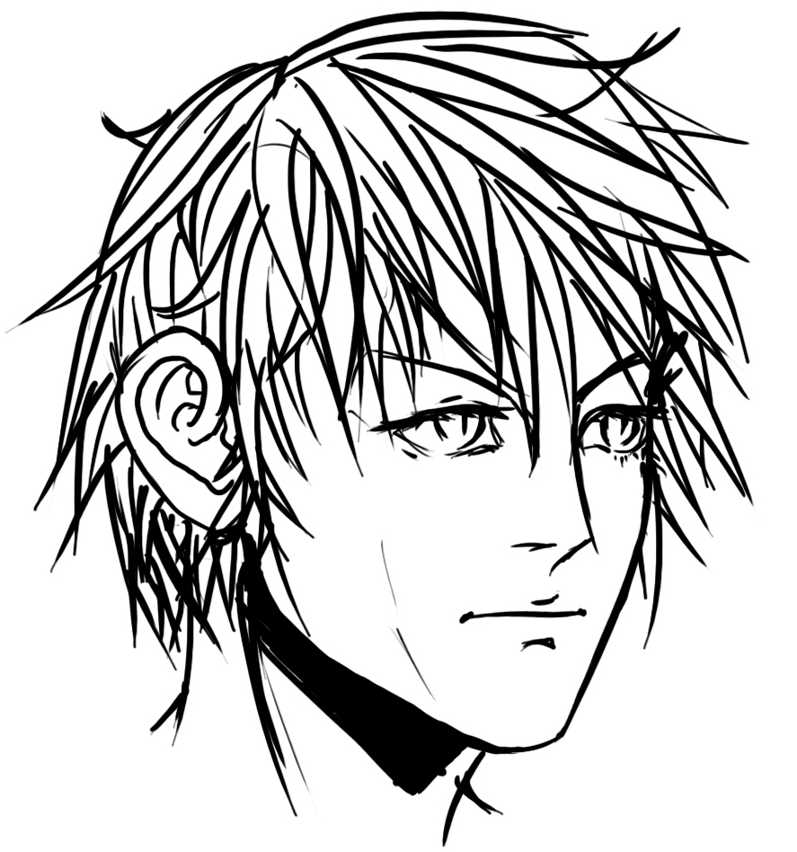 887x948 Drawing Image Of A Boys Face