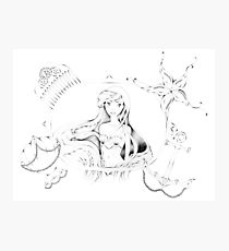 210x230 Mermaid Bra Drawing Photographic Prints Redbubble