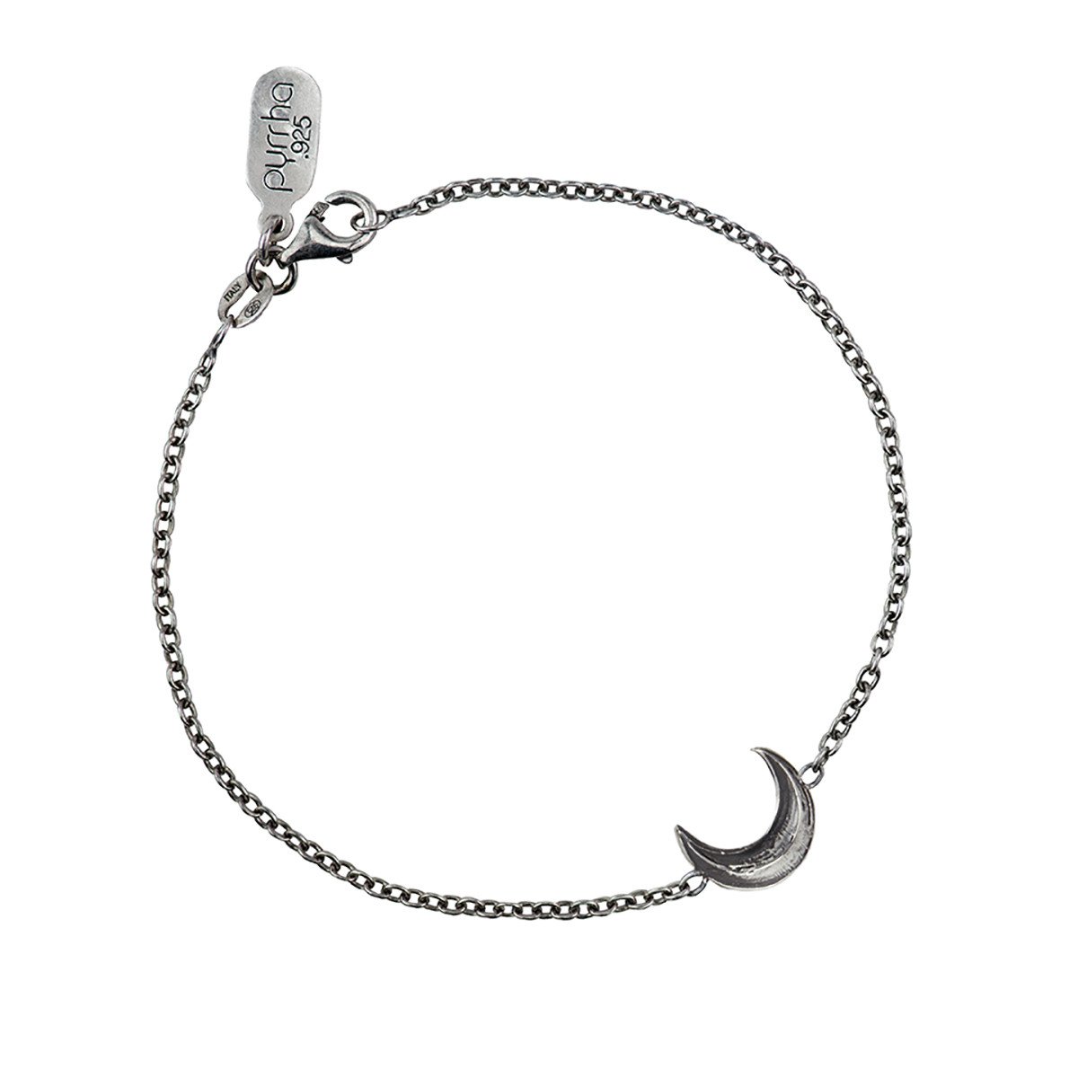 1200x1200 Crescent Moon Symbol Charm Chain Bracelet