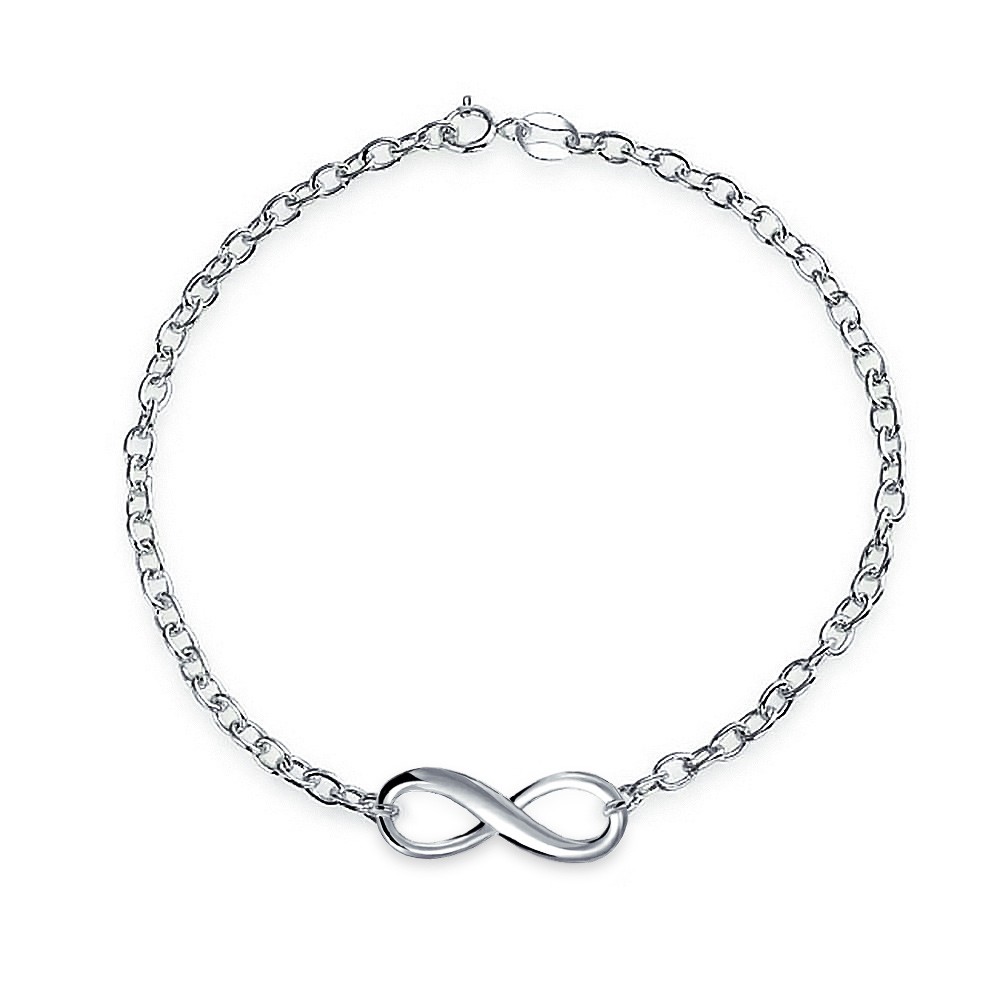 1000x1000 Figure 8 Sterling Silver Infinity Bracelet 7.5 Inch