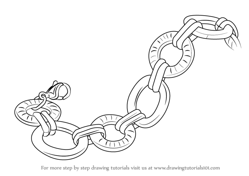 800x566 Learn How To Draw A Bracelet (Jewellery) Step By Step Drawing