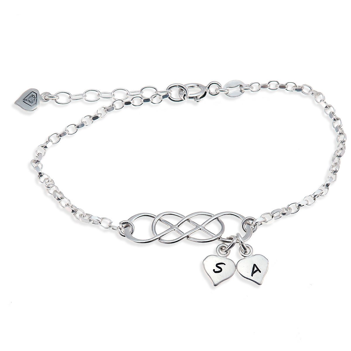 1200x1200 Silver Infinity Bracelet For Couples Crystalsongjewels