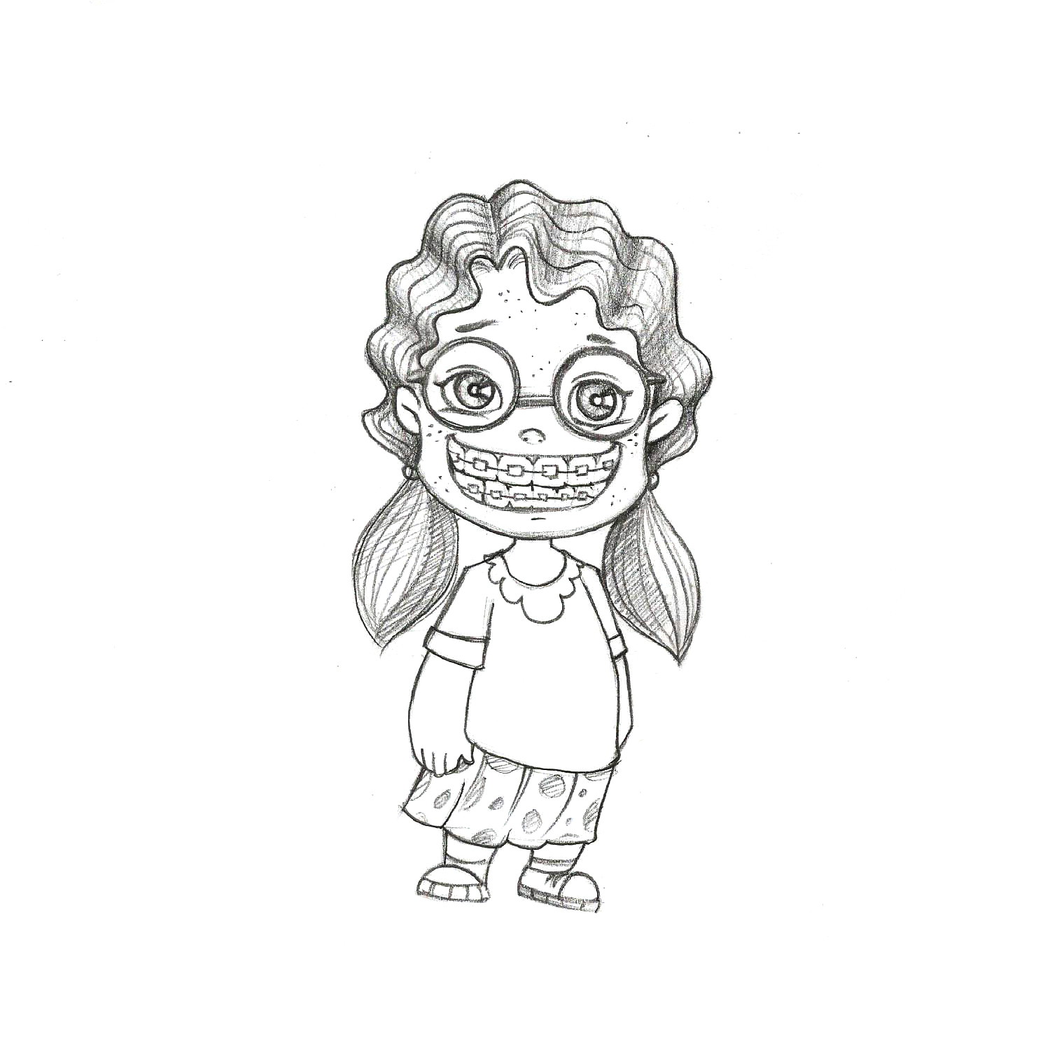 1500x1500 Girl With Braces Character Sketches Character