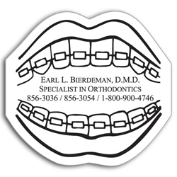 250x250 Mouth With Braces Shaped Magnet