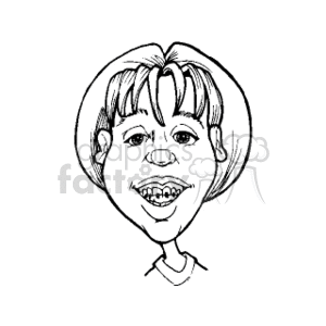 300x300 Royalty Free Teenage Girl With Braces 154979 Vector Clip Art Image