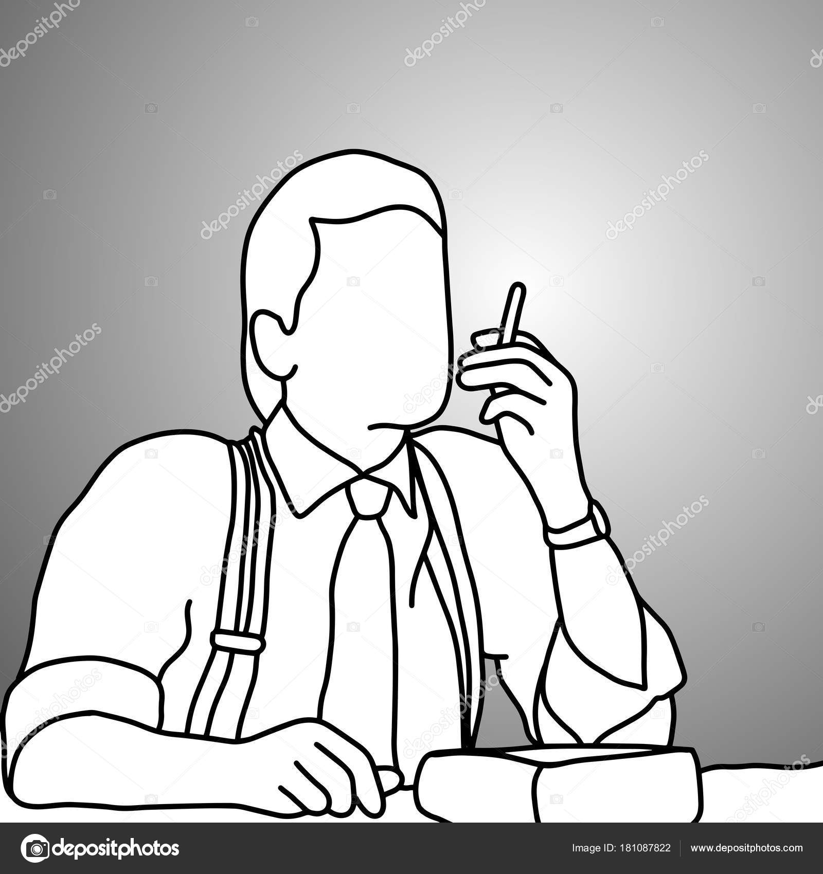 1600x1700 Close Up Businessman With Suspenders Or Braces Smoking Cigarette