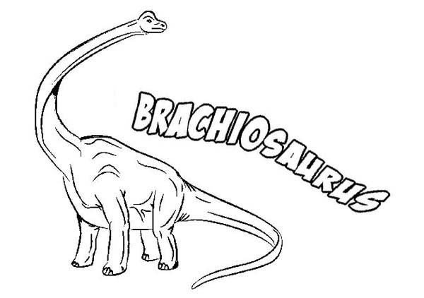 600x422 Quickly Brachiosaurus Coloring Page B Is For Color Luna