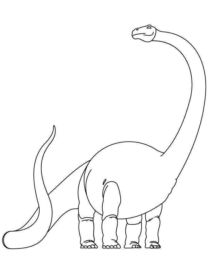 670x867 Brachiosaurus 2 Dinosaur Coloring Page H Amp M Coloring Pages