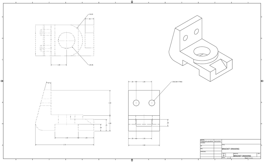 Bracket Shaft Drawing Grabcad 3d Mechanical Autocad Engineering ...