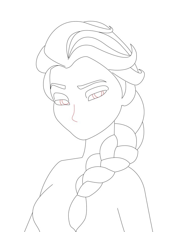 768x924 How To Draw Elsa From Frozen
