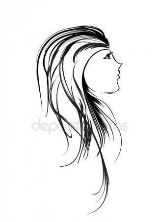 324x450 Long Braid. Vector Drawing Stock Vector Marinka