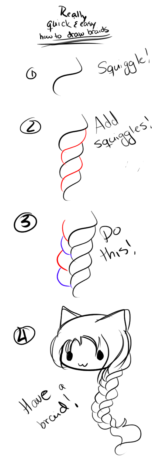 500x1500 How To Draw Braids Is It Really This Simple Oh My Word I Have