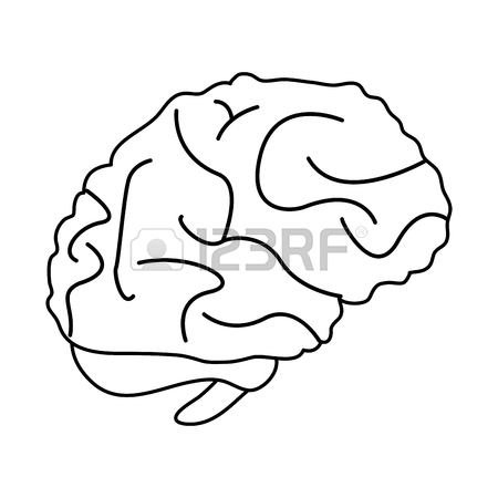450x450 Brain Cartoon Illustration Vector Design Icon Graphic Draw Royalty