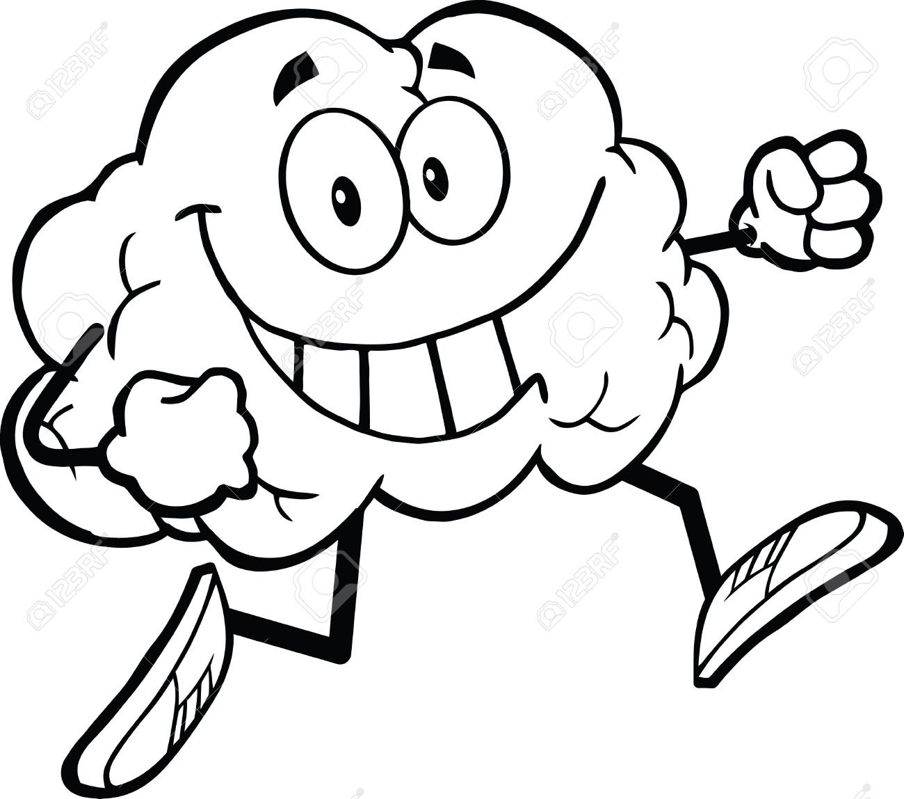 1300x1148 Cartoon Brain Drawing Outlined Healthy Brain Cartoon Character