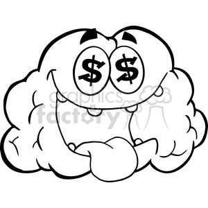 300x300 Royalty Free 5983 Royalty Free Clip Art Money Loving Brain Cartoon