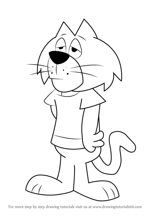596x843 Learn How To Draw Brain From Top Cat (Top Cat) Step By Step