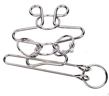 368x324 Calabash Shaped Iq Test Magic Metal Wire Puzzle Brain Teaser Game