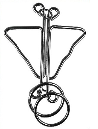 396x521 Classic Iq Metal Wire Puzzle Baffling Brain Teaser Magic Rings