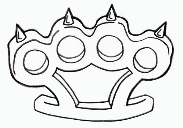 600x419 Color Mespiked Brass Knuckles By Theforgottenmyth