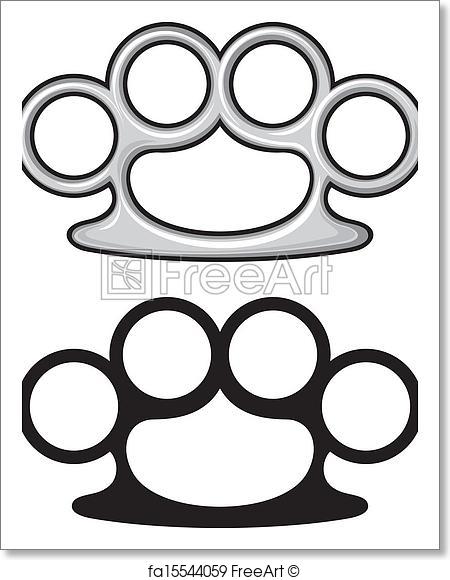 450x580 Free Art Print Of Brass Knuckles (Weapon, Knuckle) Freeart