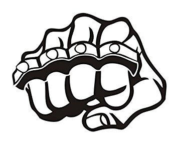 355x295 Brass Knuckles V2 Decal Sticker