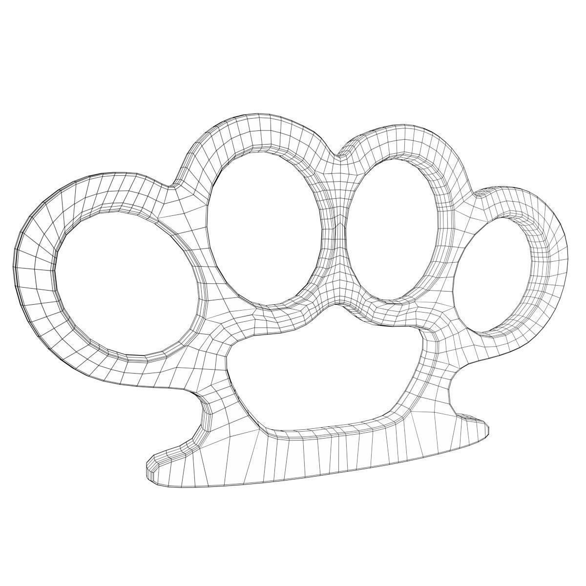 1200x1200 Brass Knuckles 3d Model Game Ready Cgtrader